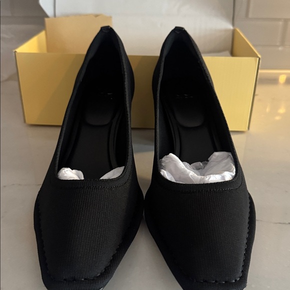 Cosy Island Black Refin Edge, Square Toe, Block heeled pumps 2.5" size 10, NIB - Picture 3 of 8